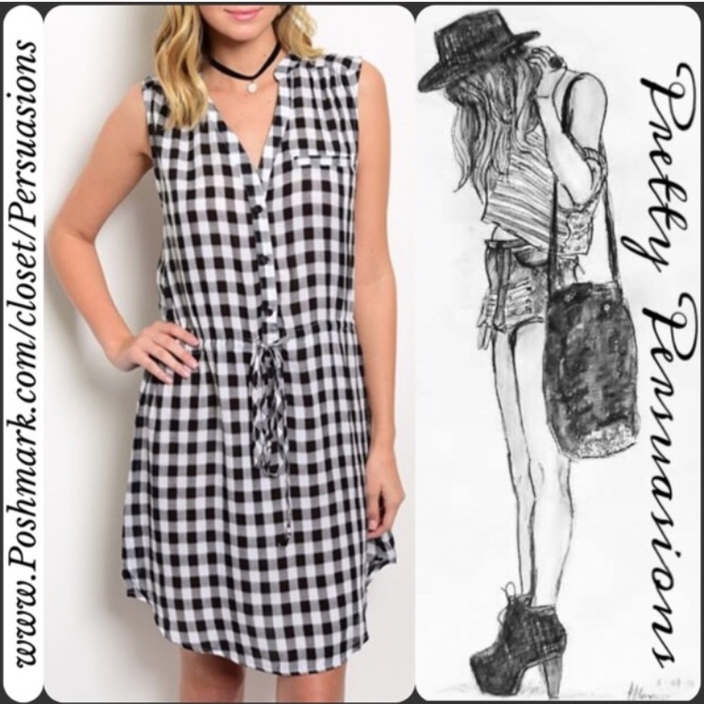 BRAND NEW Checkered Plaid Dress